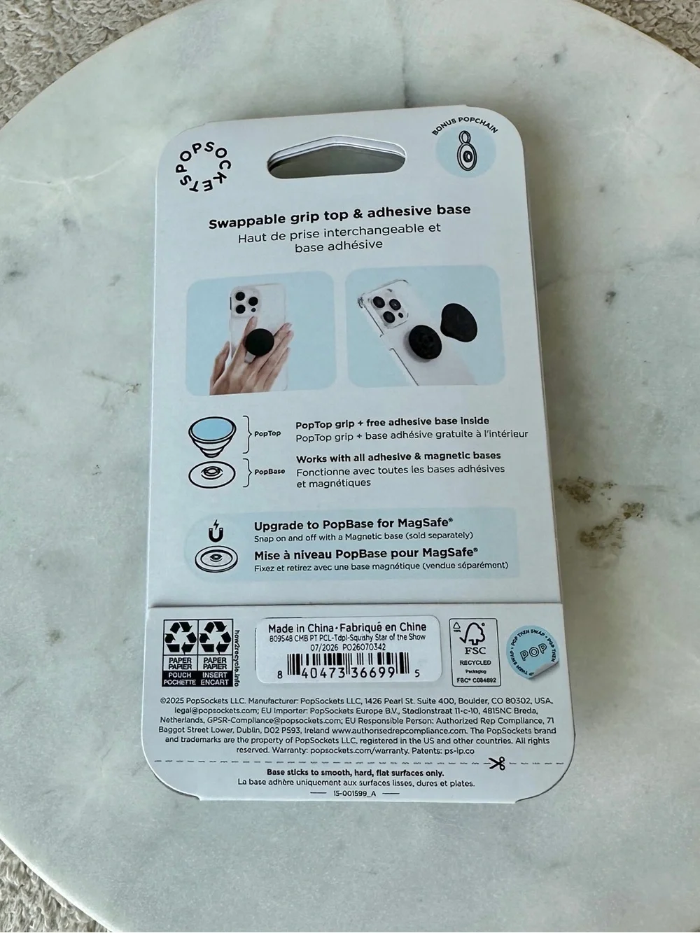 PopSocket swappable compatible star